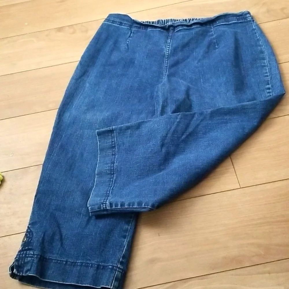 Vintage Croft & Barrow Elastic Waist Stretch Capri Jeans Large